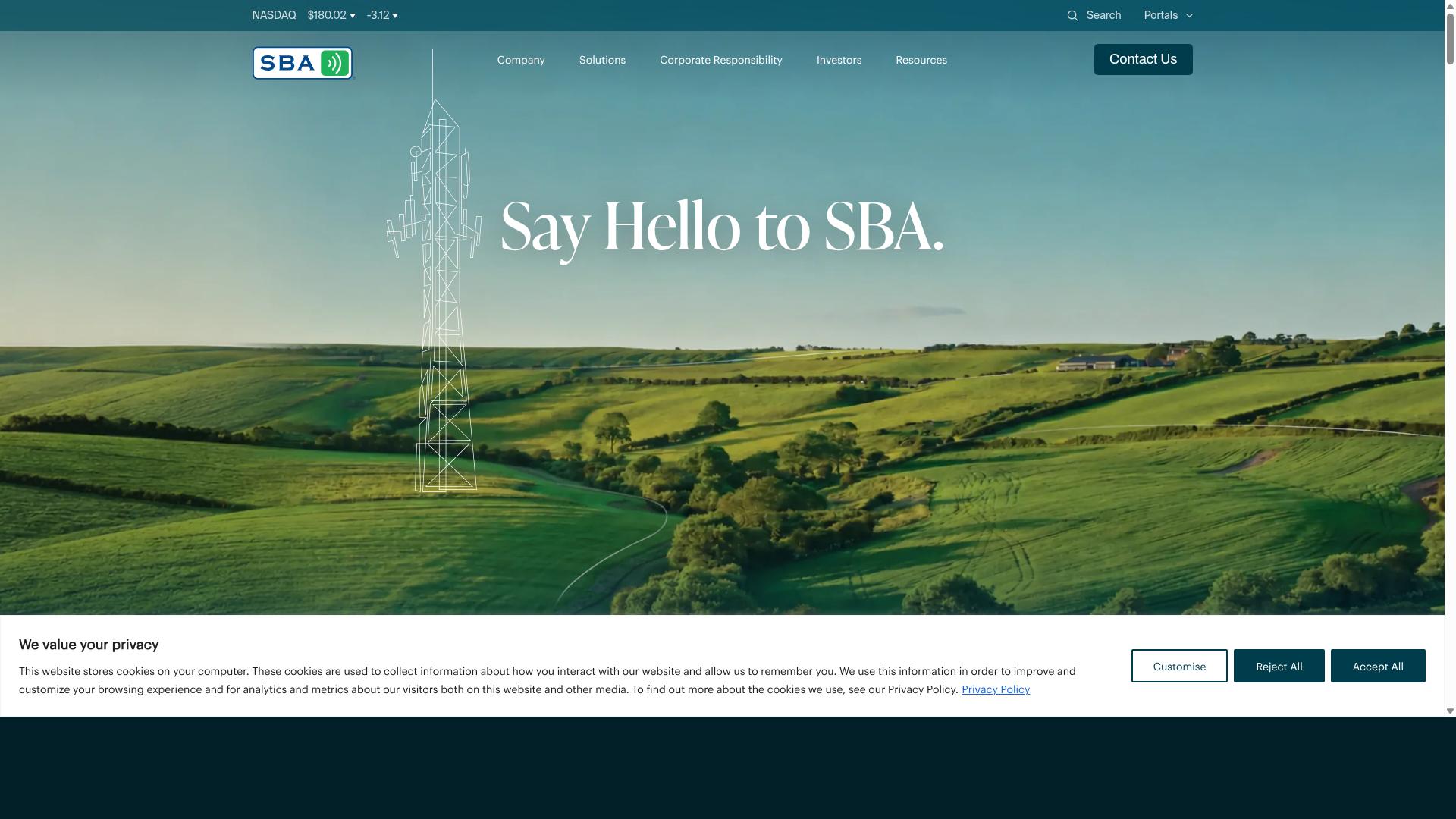SBA Communications Corporation website